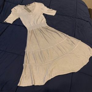 BCBG Maxazaria Silver Grey colored Crochet Dress!